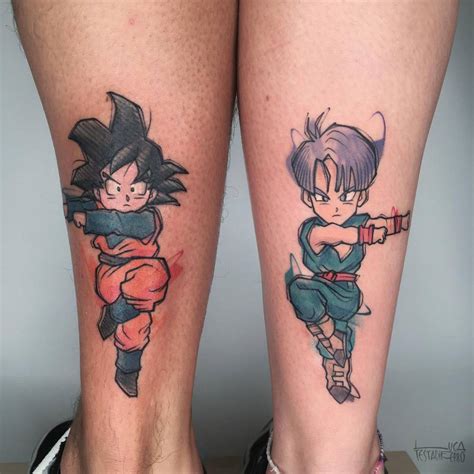 tatuajes de dragon ball para parejas|Tatuajes en pareja de dragon ball